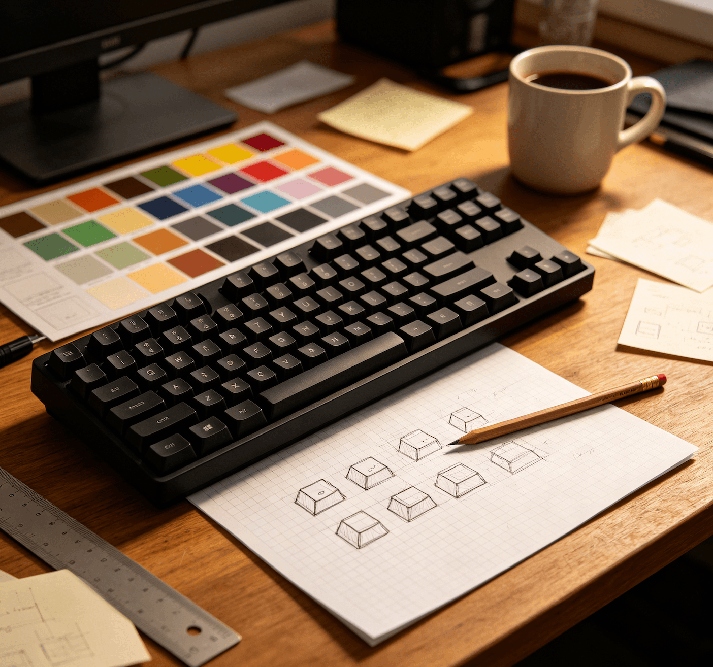 Selecting keycap colors